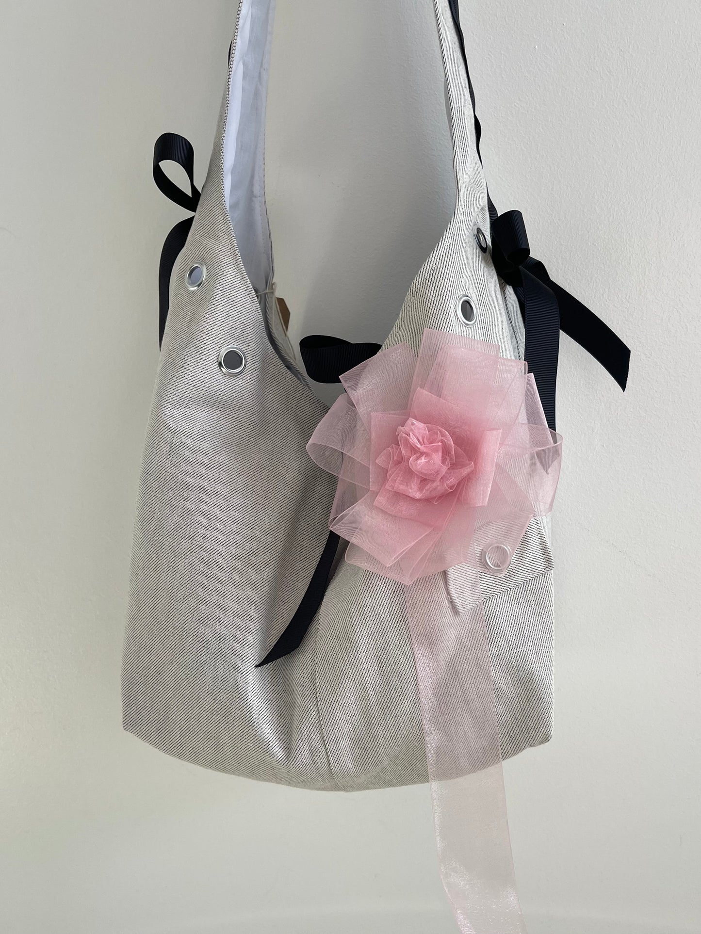 PINK ORGANZA ROSETTE BADGE