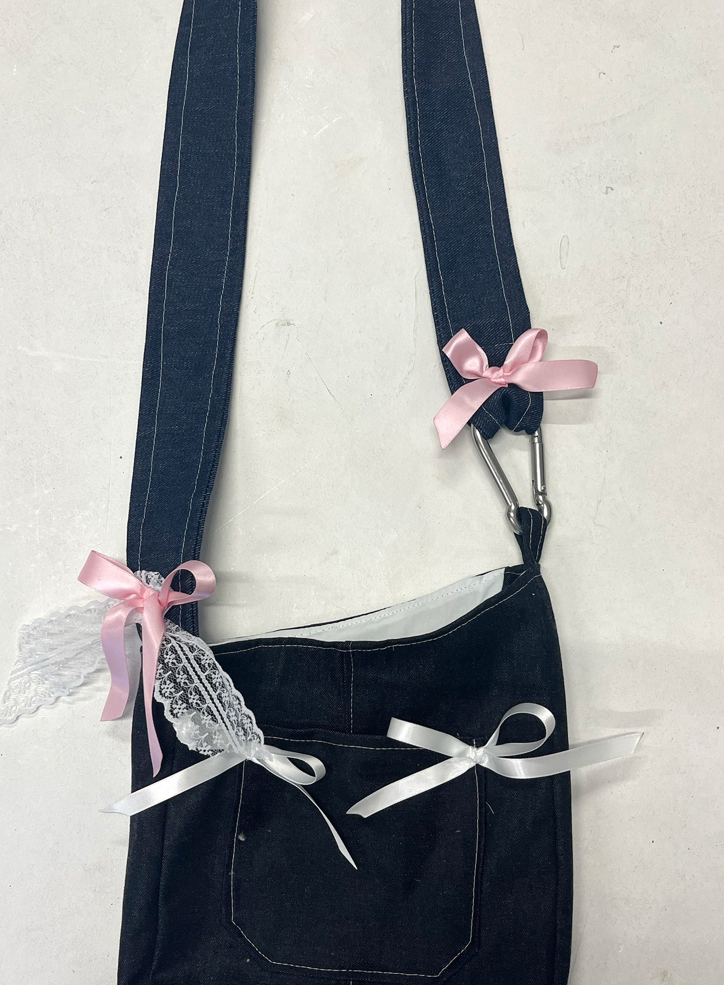 DEAD STOCK INDIGO CROSS BODY BAG #021