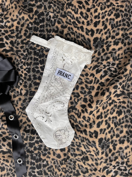 VINTAGE LACE CHRISTMAS STOCKING