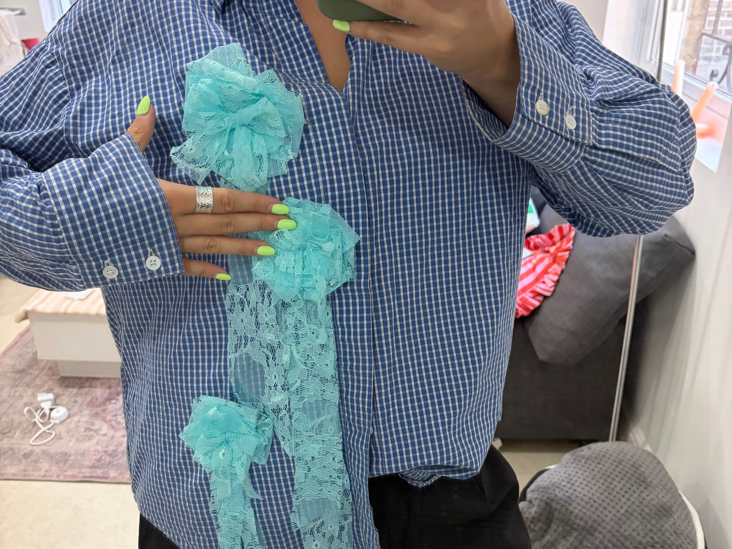 AQUA ROSETTE BAGDE