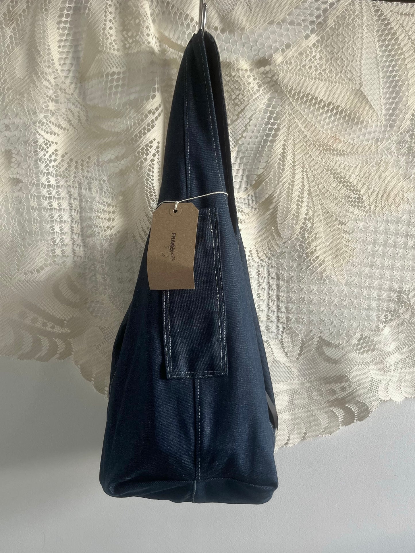 INDIGO DEADSTOCK DENIM SLING BAG