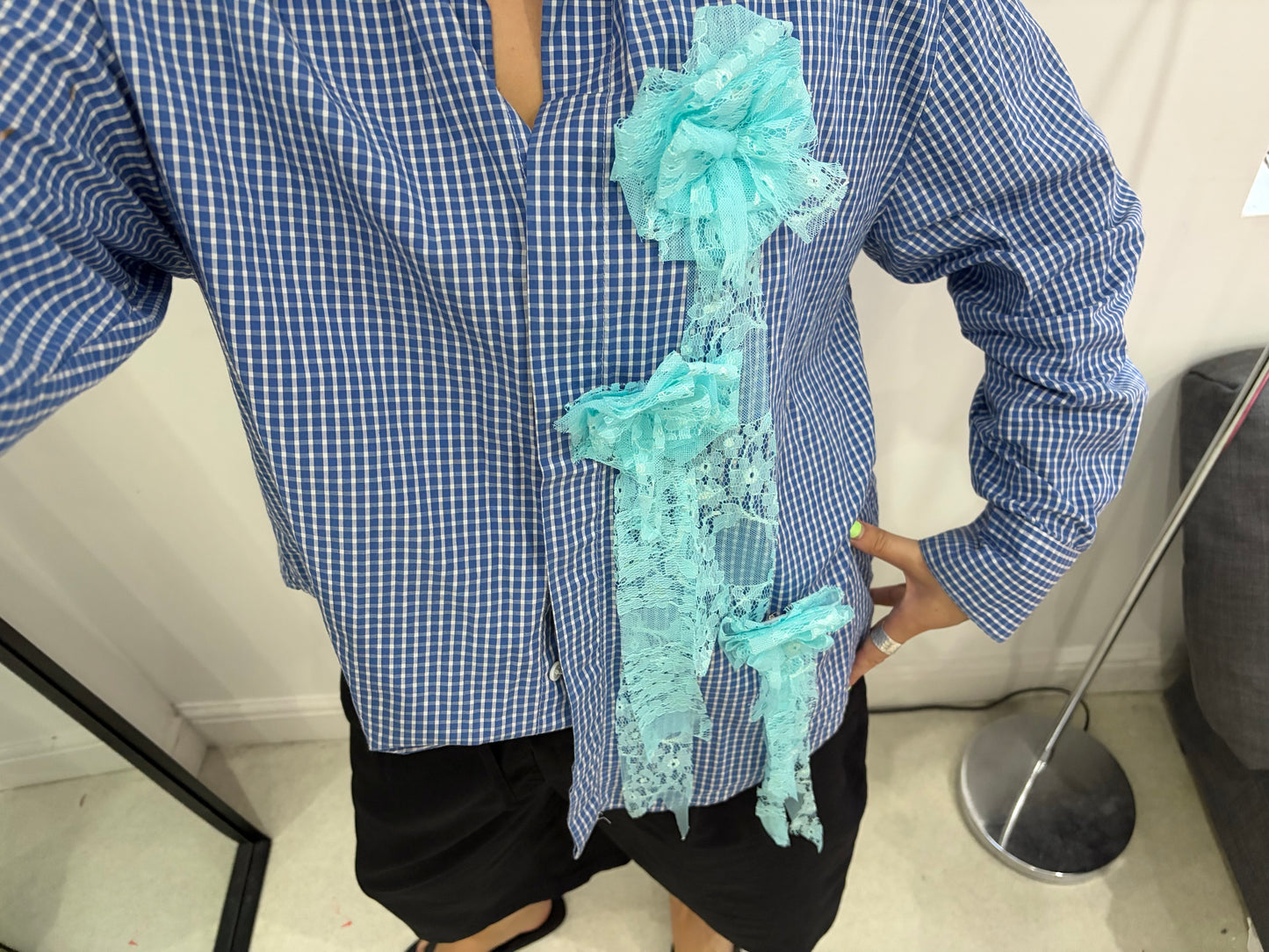 AQUA ROSETTE BAGDE