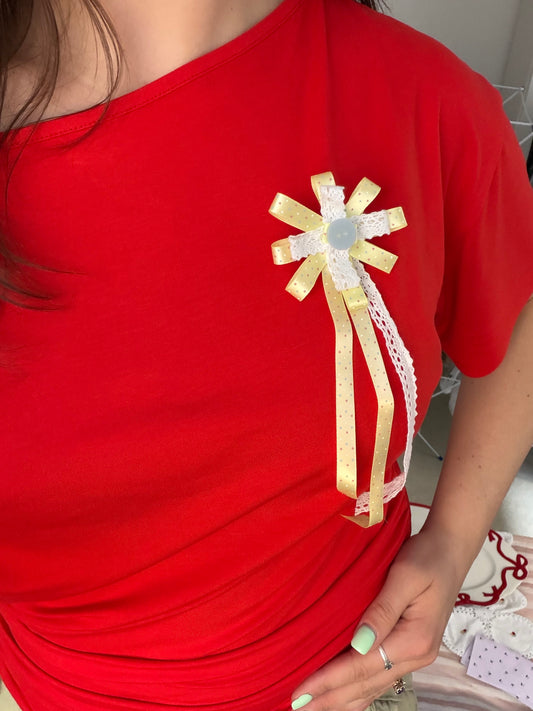 POLKA DOT DITSY ROSETTE