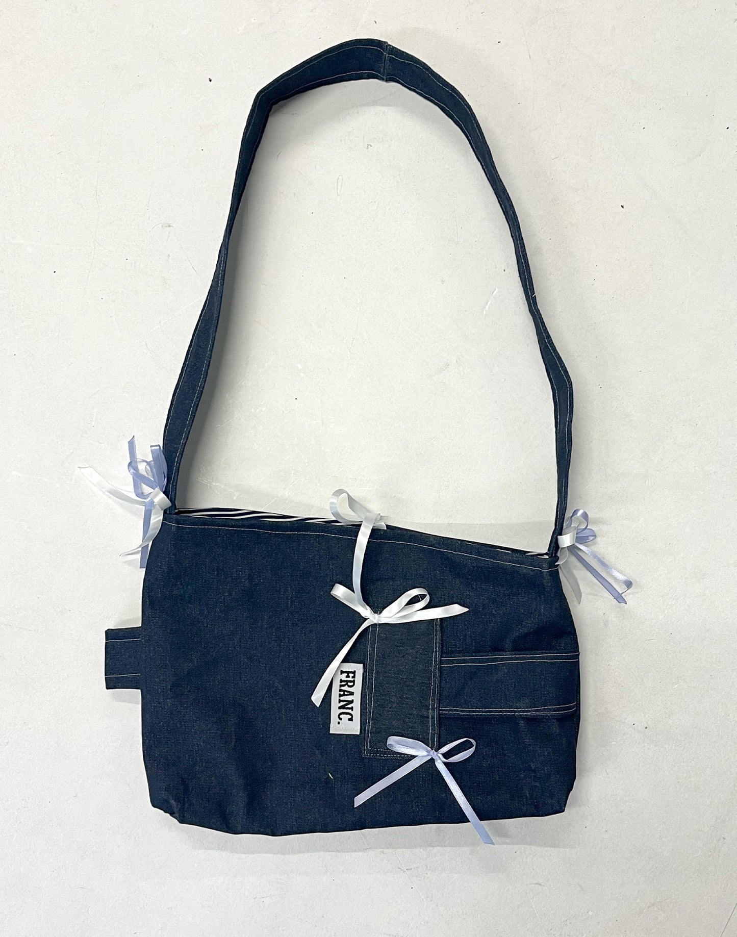 DEADSTOCK INDIGO DENIM BAG #024