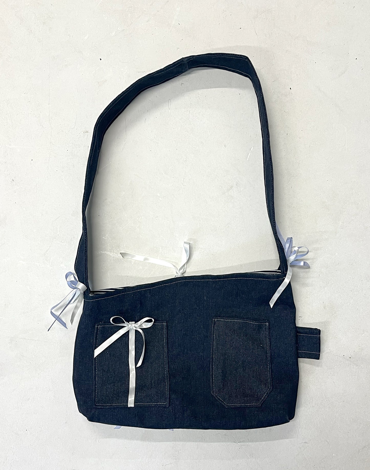 DEADSTOCK INDIGO DENIM BAG #024