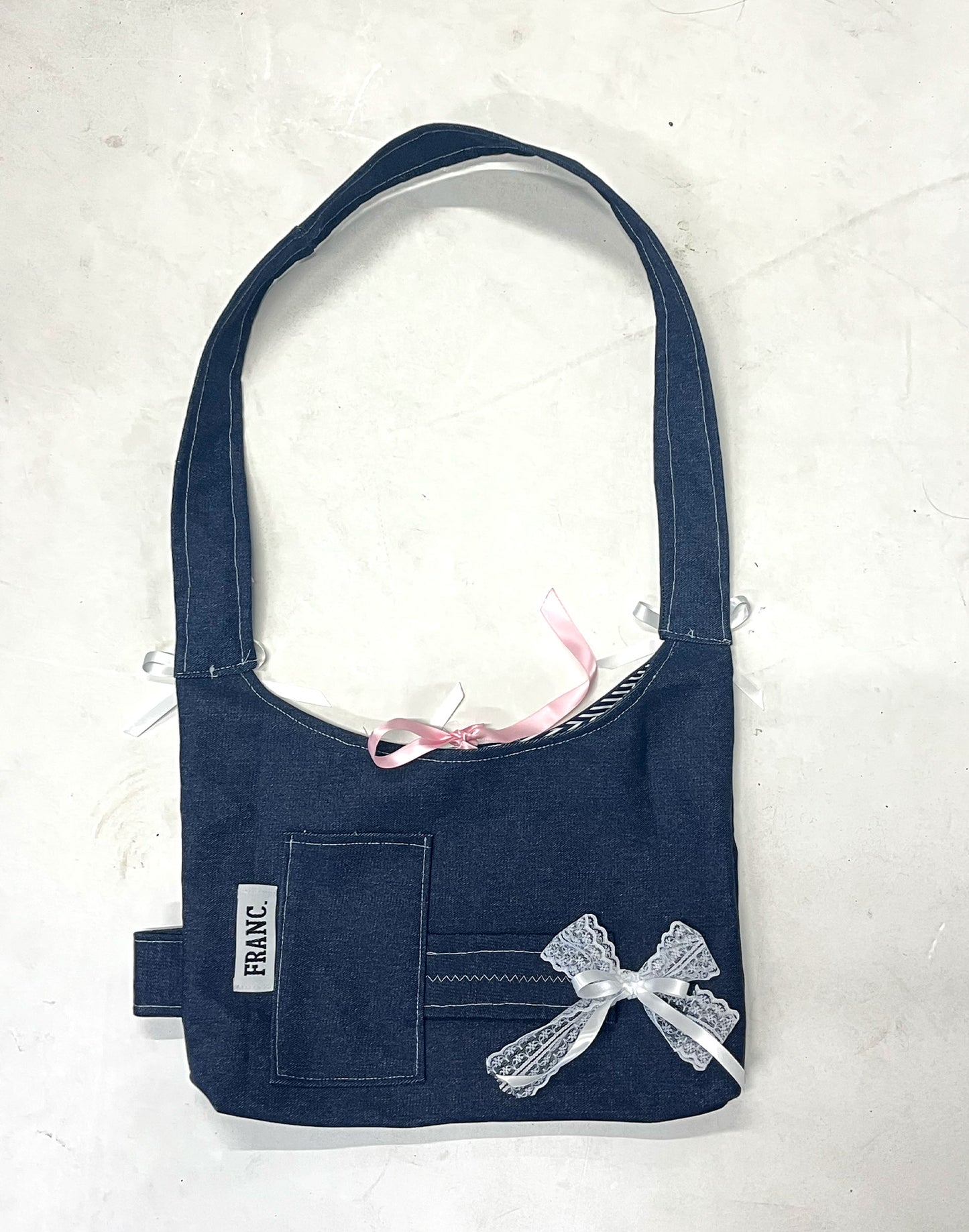 DEADSTOCK INDIGO DENIM BAG #020