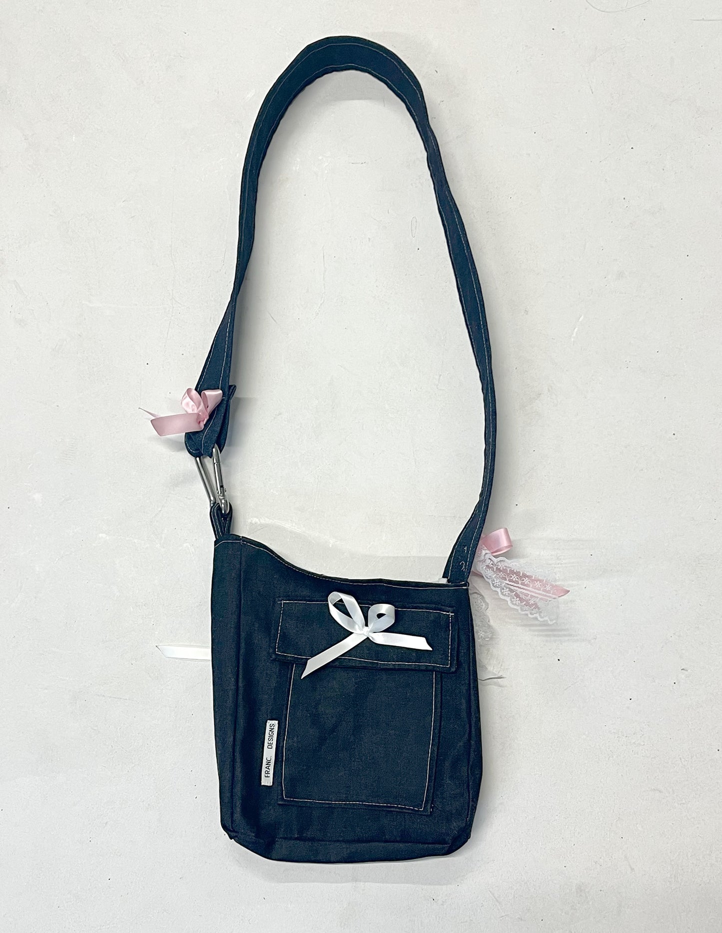 DEAD STOCK INDIGO CROSS BODY BAG #021