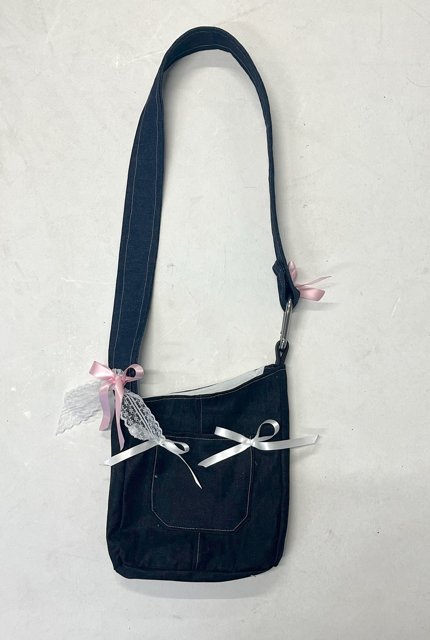 DEAD STOCK INDIGO CROSS BODY BAG #021