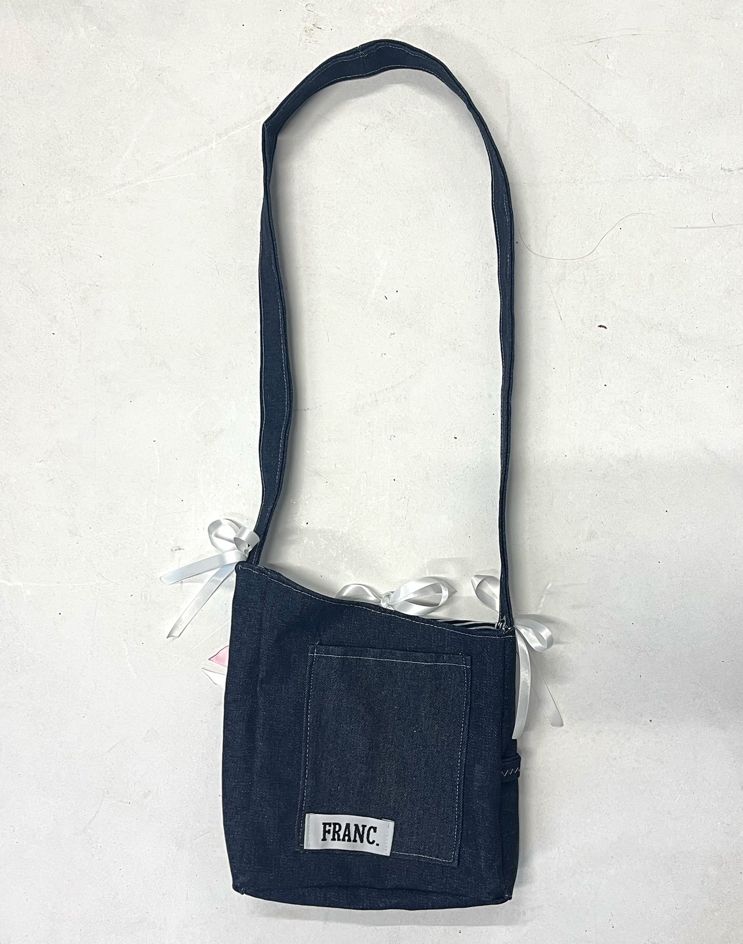 DEAD STOCK INDIGO CROSS BODY BAG #022